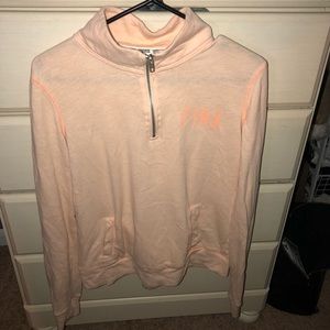 Pastel orange half zip